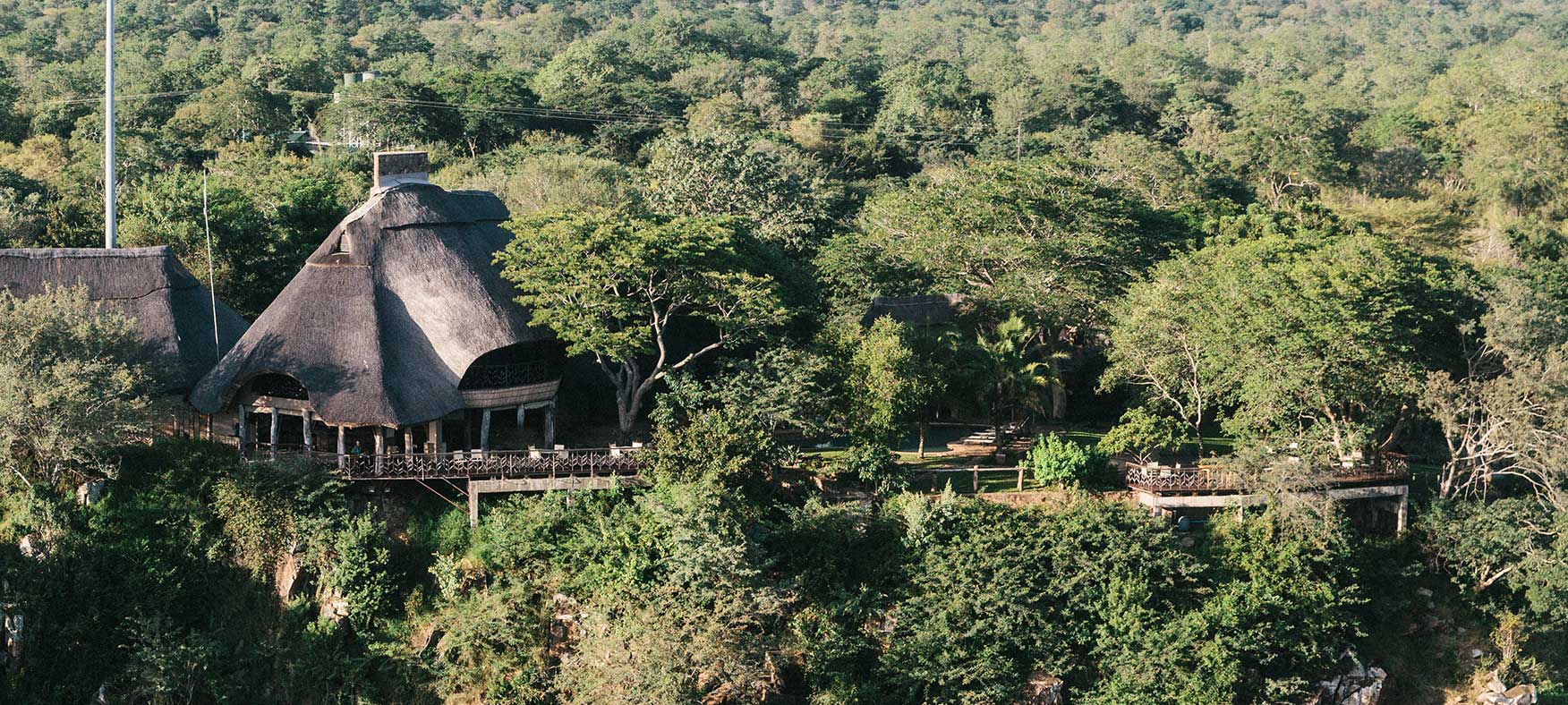 An ariel view of Chilo Gorge Lodge